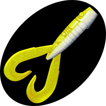 Приманка ZUB-FROGGY 101мм(4")-3шт, (цвет 404) желтый светящийся