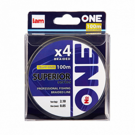 Плетеная леска №ONE SUPERIOR Х4-100 (yellow) d0.28
