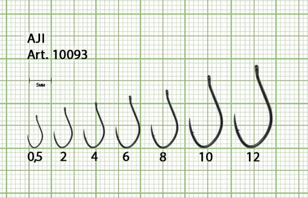 Крючок AJI-RING №10 с ушком, покрытие BN (10 шт) Крючок AJI-RING №10 с ушком, покрытие BN (10 шт)
