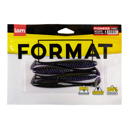 Силиконовая приманка FORMAT PIONEER 125mm (4шт.) цвет F25