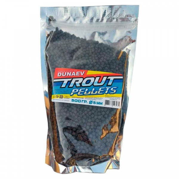 Прикормка "DUNAEV TROUT-PELLETS" 0.5кг, 4.5мм ЧЕРНАЯ Прикормка "DUNAEV TROUT-PELLETS" 0.5кг, 4.5мм ЧЕРНАЯ