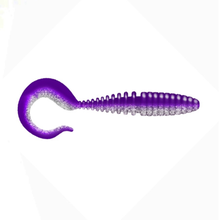 Приманка ZUB-TWIST  75мм(3")-6шт, (цвет 036) фиолетовый верх-натурал низ