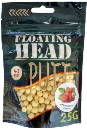 Плавающая насадка PUFF воздушное тесто 4-5 мм.КЛУБНИКА белый