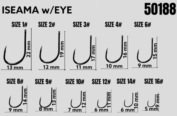 OWNER Крючок Iseama w/eye BC №8 9шт OWNER Крючок Iseama w/eye BC №8 9шт