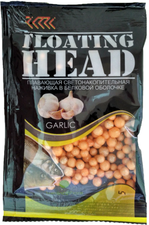 Плавающая насадка светонакопительная в белковой оболочке D 4-5 мм цветной. Ароматизатор Чеснок