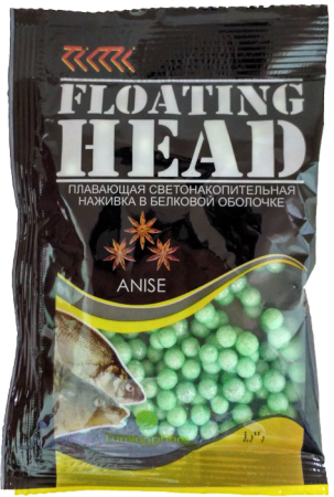Плавающая насадка светонакопительная в белковой оболочке D 4-5 мм цветная. Ароматизатор Анис