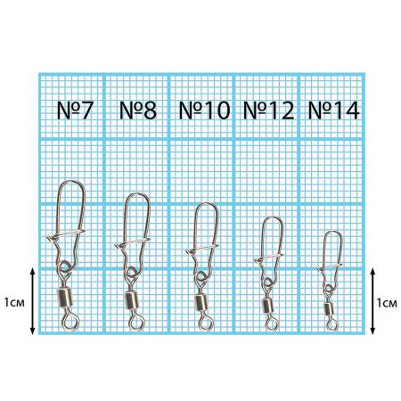 Вертлюжок цилиндр с застежкой "Двойная" Dunaev #12