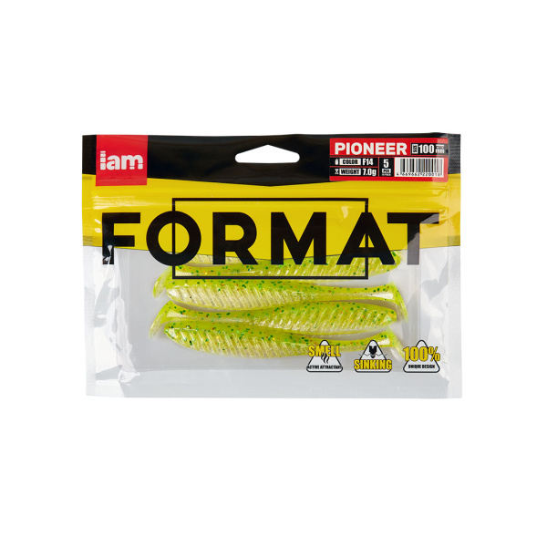 Силиконовая приманка FORMAT PIONEER 100mm (5шт.) цвет F14