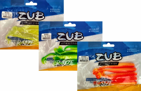 Приманка ZUB-BLEAK 125мм(4,8")-5шт, (цвет 035) красный верх-зеленый низ