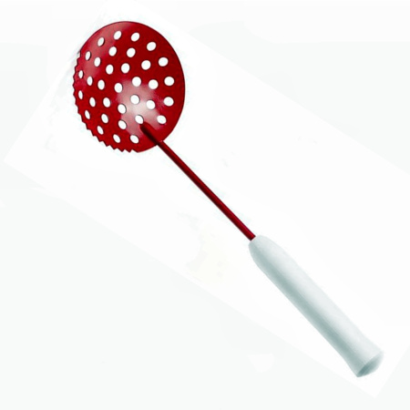 Черпак металлический окрашенный ø 110мм с зубьями., L=365мм. с пенопластовой р