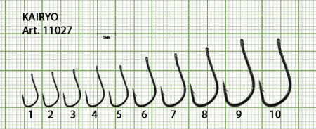 Крючок KAIRYO HAN-SURE-RING №3 с ушком, покрытие BN (10 шт)