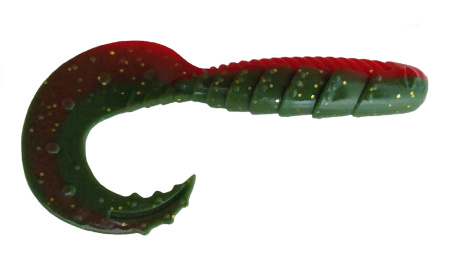 Приманка ZUB-HIBINA 180мм(7,1")-2шт, (цвет 035) красный верх-зеленый низ