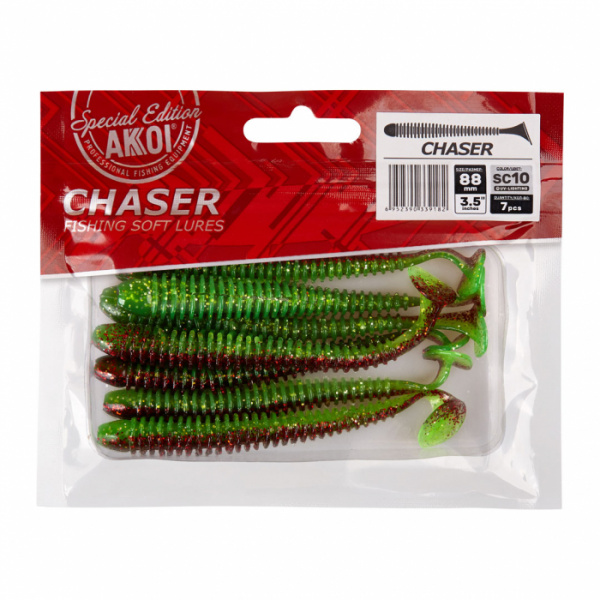 Силиконовая приманка AKKOI CHASER  88mm цвет SC10 Силиконовая приманка AKKOI CHASER  88mm цвет SC10