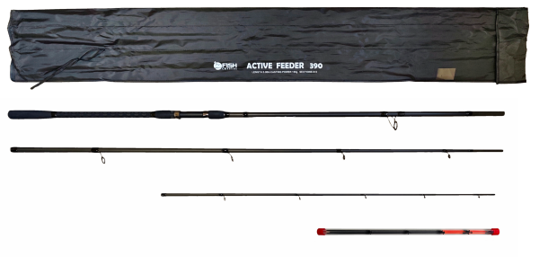 Удилище фидерное "ACTIVE FEEDER", тест до 150 г, 3,90 м, 3+3, (1,5oz - стекл., диам. 2,2)