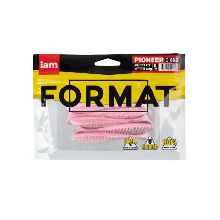 Силиконовая приманка FORMAT PIONEER 88mm (6шт.) цвет F11