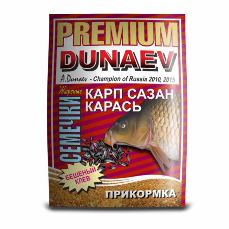Прикормка "DUNAEV-PREMIUM" 1кг Карп-Сазан Жареная семечка