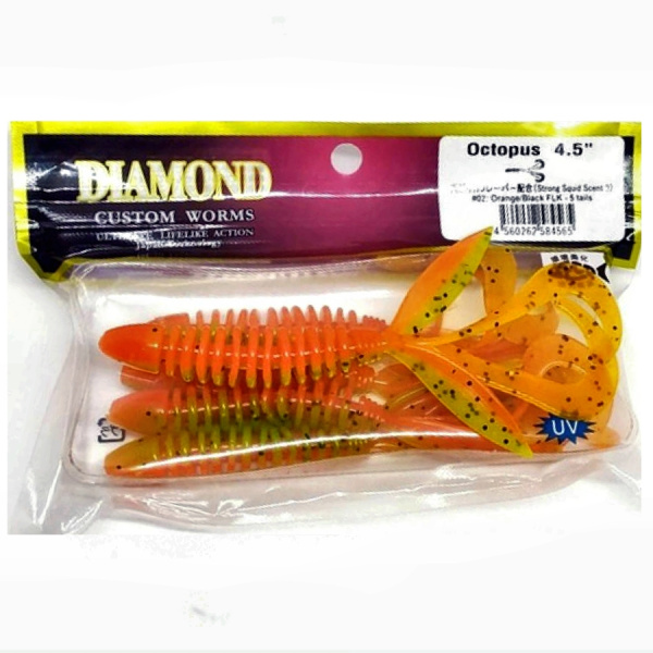 Силиконовая приманка DIAMOND Octopus 4.5" #02 Силиконовая приманка DIAMOND Octopus 4.5" #02
