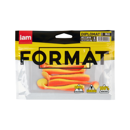 Силиконовая приманка FORMAT DIPLOMAT 74mm (6шт.) цвет F10
