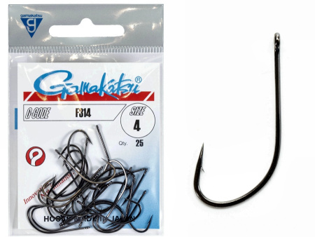 Крючки Gamakatsu F314 HOOKS BLACK разм. 04 25шт. Крючки Gamakatsu F314 HOOKS BLACK разм. 04 25шт.