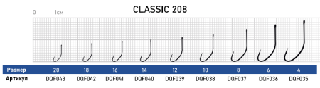 Крючок Dunaev Classic 208 #10 (упак. 10 шт)