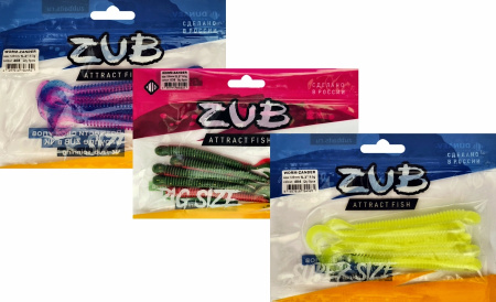 Приманка ZUB-WORM-ZANDER 135мм(5,3")-5шт, (цвет 038) розовый верх-натурал низ