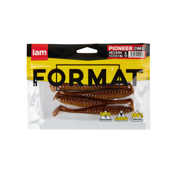 Силиконовая приманка FORMAT PIONEER 100mm (5шт.) цвет F03