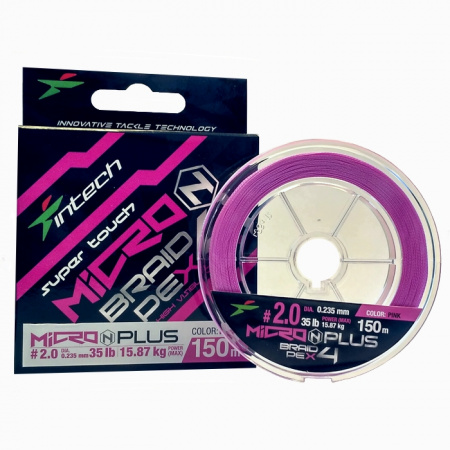 Шнур плетеный Intech MicroN Plus PE x4 150m (#2.0 (35lb / 15.88kg))
