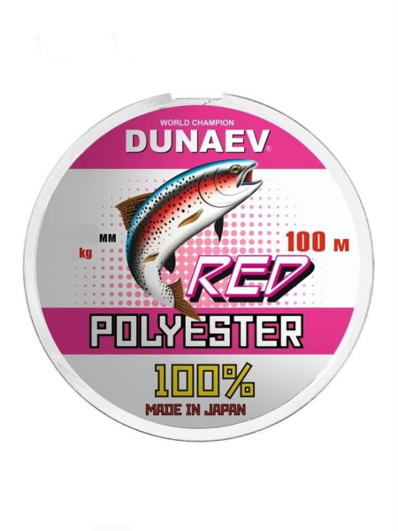 Леска Dunaev Polyester RED 0.165мм 100м