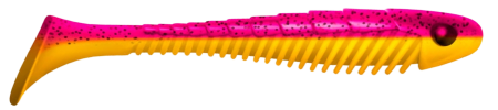 Приманка ZUB-BIGFOOT 133мм(5,2")-3шт, (цвет 023) розовый верх - желтый низ