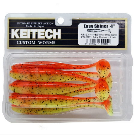 Приманка силиконовая Keitech Easy Shiner 4" PAL #08 Spicy Mustard