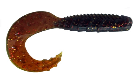 Приманка ZUB-HIBINA  95мм(3,8")-4шт, (цвет 911) машинное масло с блестками