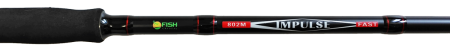 Удилище спиннинговое "IMPULSE" FISH CRYSTAL , 2 секции, полая верш, длина 2.44 м, тест 5-23 г