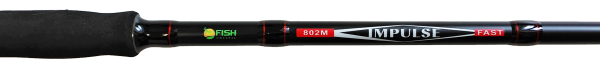 Удилище спиннинговое "IMPULSE" FISH CRYSTAL , 2 секции, полая верш, длина 2.44 м, тест 5-23 г