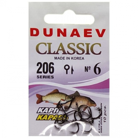 Крючок Dunaev Classic 206 # 6 (упак. 10 шт)