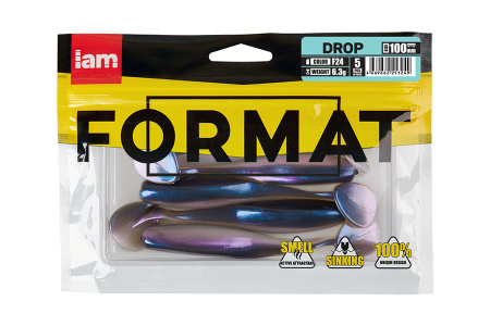 Силиконовая приманка FORMAT DROP 100mm (5шт.) цвет F24