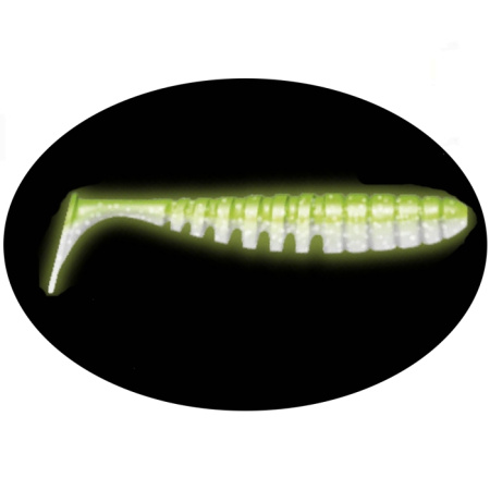 Приманка ZUB-SHAD 100мм(4")-4шт, (цвет 403) зеленый светящийся