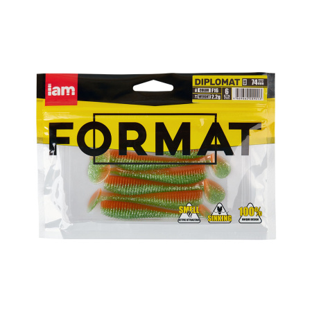 Силиконовая приманка FORMAT DIPLOMAT 74mm (6шт.) цвет F16