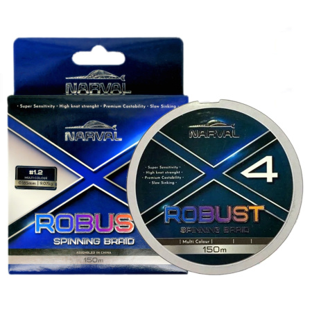 Шнур Narval Fishing Robust X4 PE 150m (multicolour) #1.5/0.205mm 11.40kg/25lb