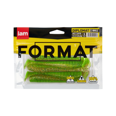 Силиконовая приманка FORMAT DIPLOMAT 100mm (5шт.) цвет F15