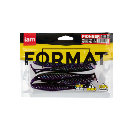 Силиконовая приманка FORMAT PIONEER 100mm (5шт.) цвет F25