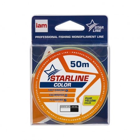 Монофильная леска STARLINE  50m (fluo yellow) d0.105