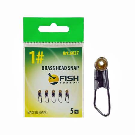 Застежка с бронзовой втулкой, №1, (упак. 5 шт)