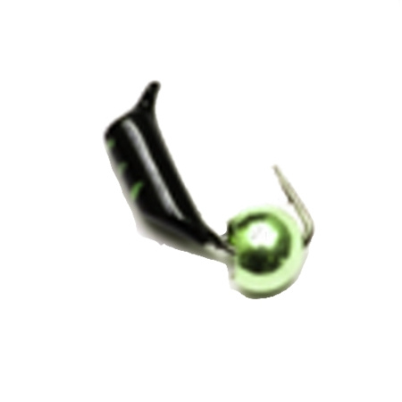 Микроб 2,5 чёрный, латунный шарик, 0,4гр. (зелёный металлик)