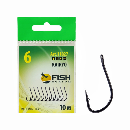 Крючок KAIRYO HAN-SURE-RING №3 с ушком, покрытие BN (10 шт)