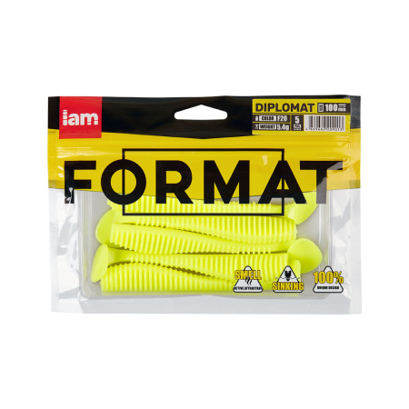 Силиконовая приманка FORMAT DIPLOMAT 100mm (5шт.) цвет F20