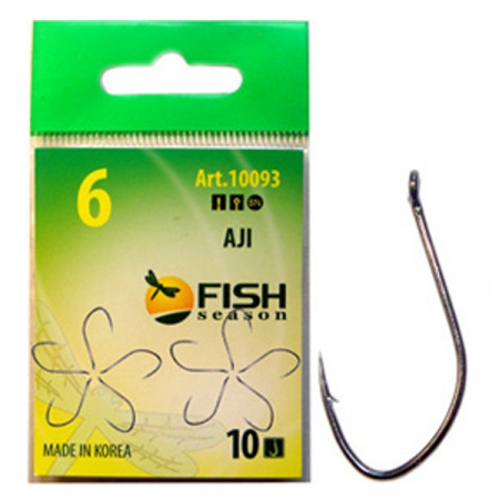 Крючок AJI-RING №8 с ушком, покрытие BN (10 шт)