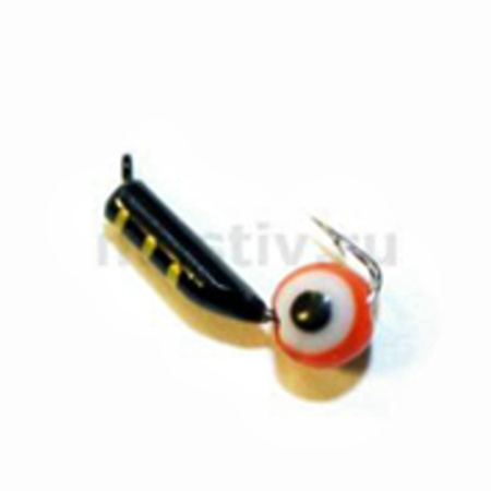 Безнасадка 1,5 чёрный, окунёвый глаз, 0,2гр. (красный)