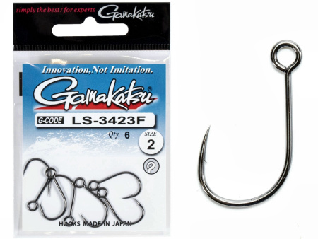 Крючки Gamakatsu LS-3423F NEW LABEL HOOKS BLACK разм. 02 6шт. Крючки Gamakatsu LS-3423F NEW LABEL HOOKS BLACK разм. 02 6шт.