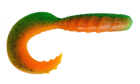 Приманка ZUB-HIBINA 180мм(7,1")-2шт, (цвет 022) зеленый верх-оранжевый низ