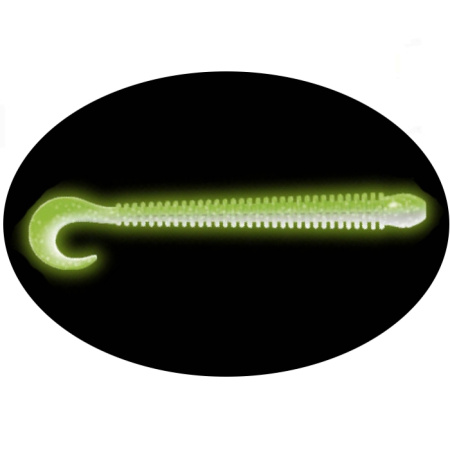 Приманка ZUB-WORM-ZANDER 135мм(5,3")-5шт, (цвет 403) зеленый светящийся